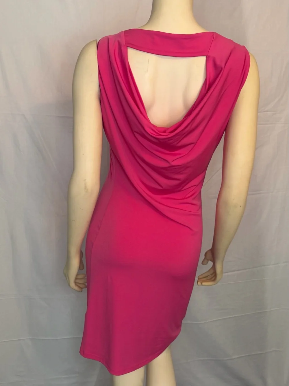 Michael Kors Fuchsia Sleeveless Ruched Sheath Dress